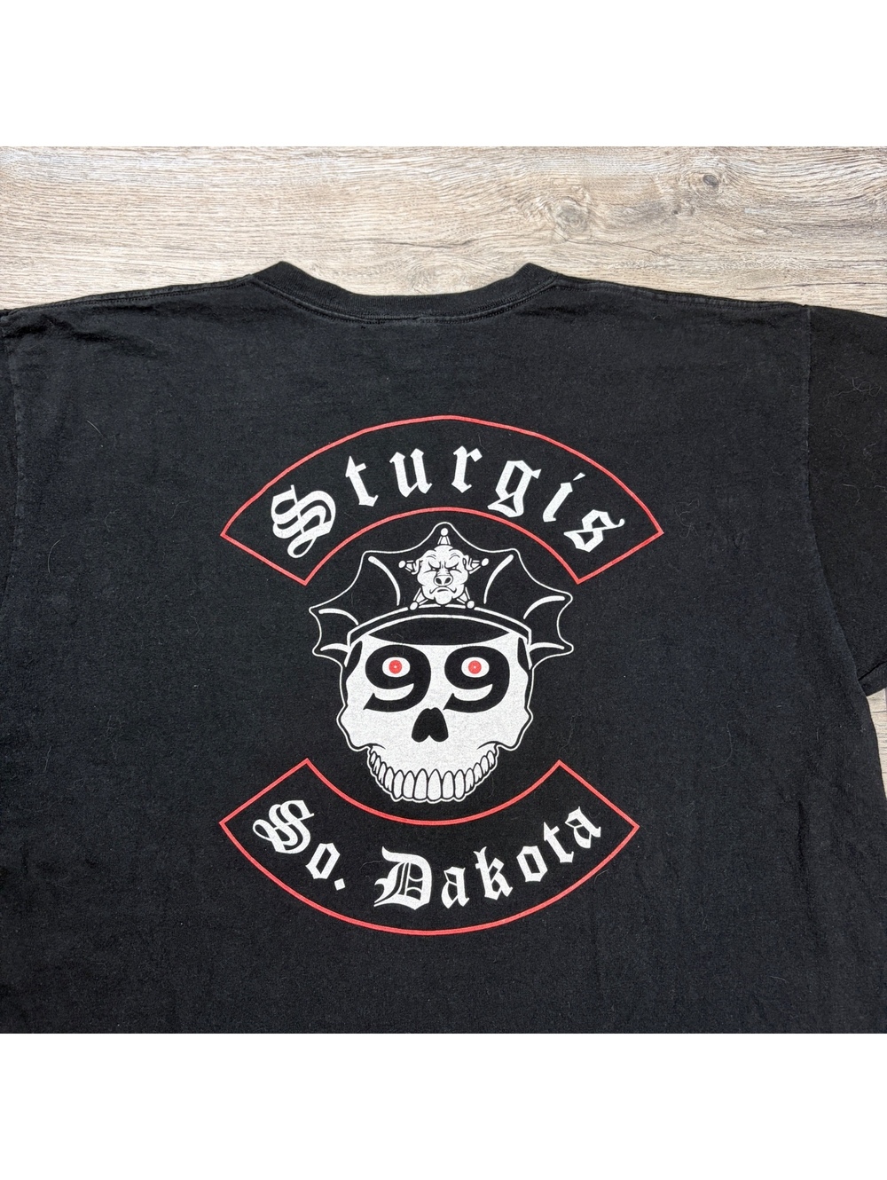 00’s Sturges biker hitler tee, good condition featuring nazi references